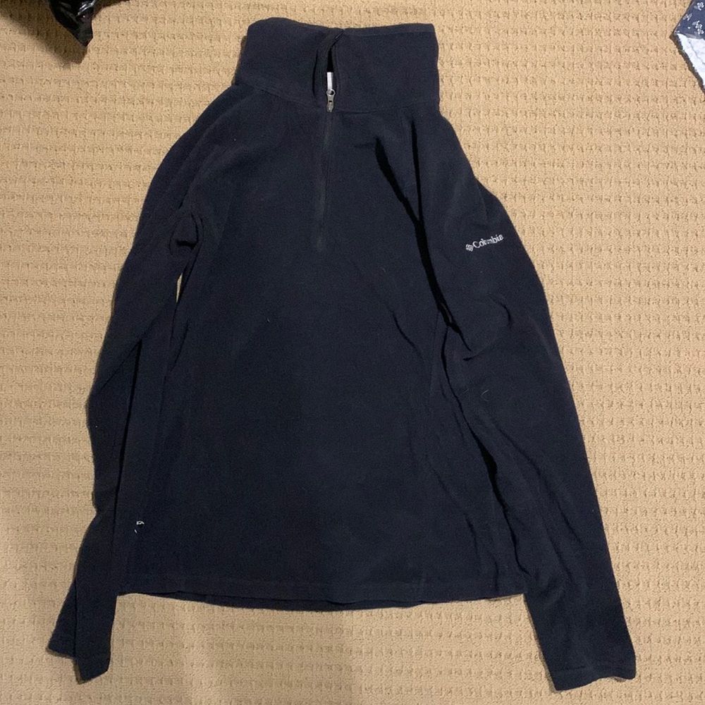 Columbia black fleece quarter zip, size xs